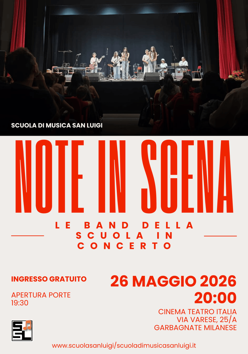 locandina saggi 2026 scuola di musica san luigi garbagnate